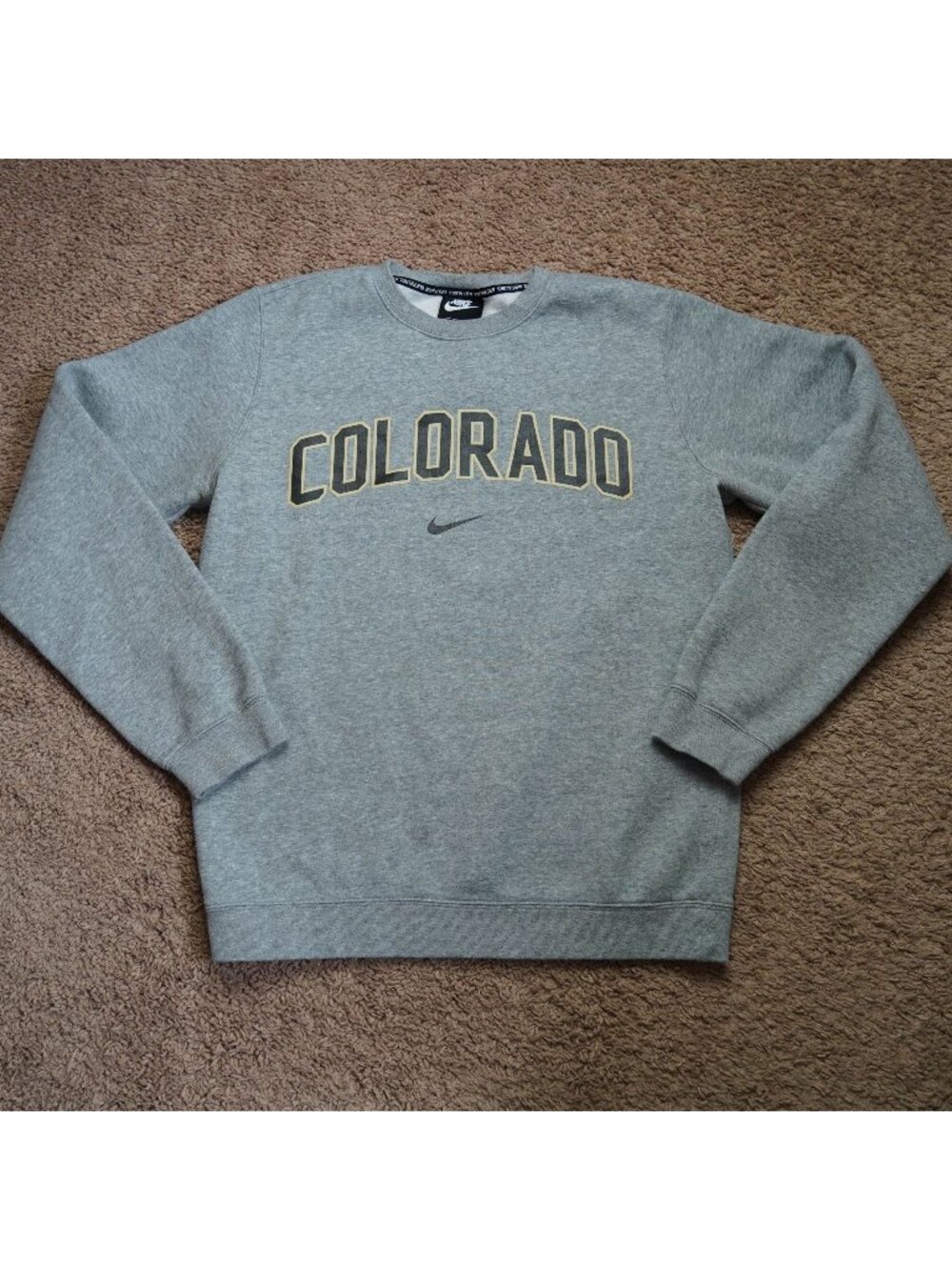 Nike Colorado Buffaloes Sweatshirt Mens S Gray NCAA CU Crewneck Pullover